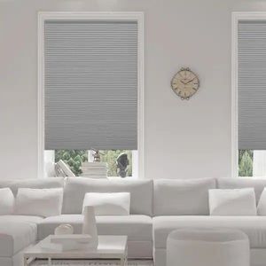 Cordless Window Shades, Gray